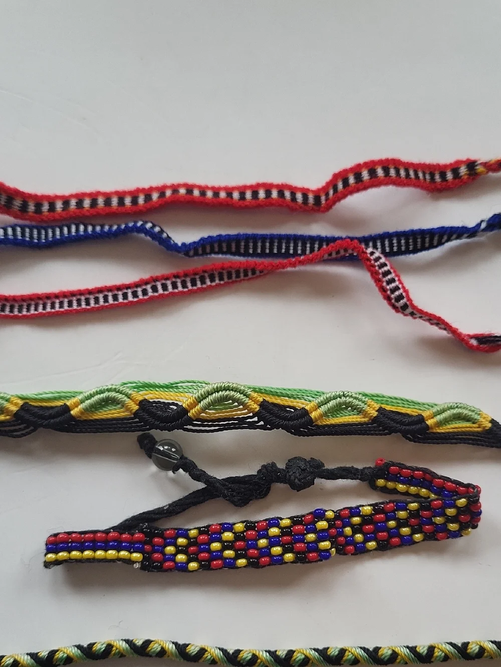 Assorted Handmade Friendship Bracelet lot of 10 Braided, woven, and beads